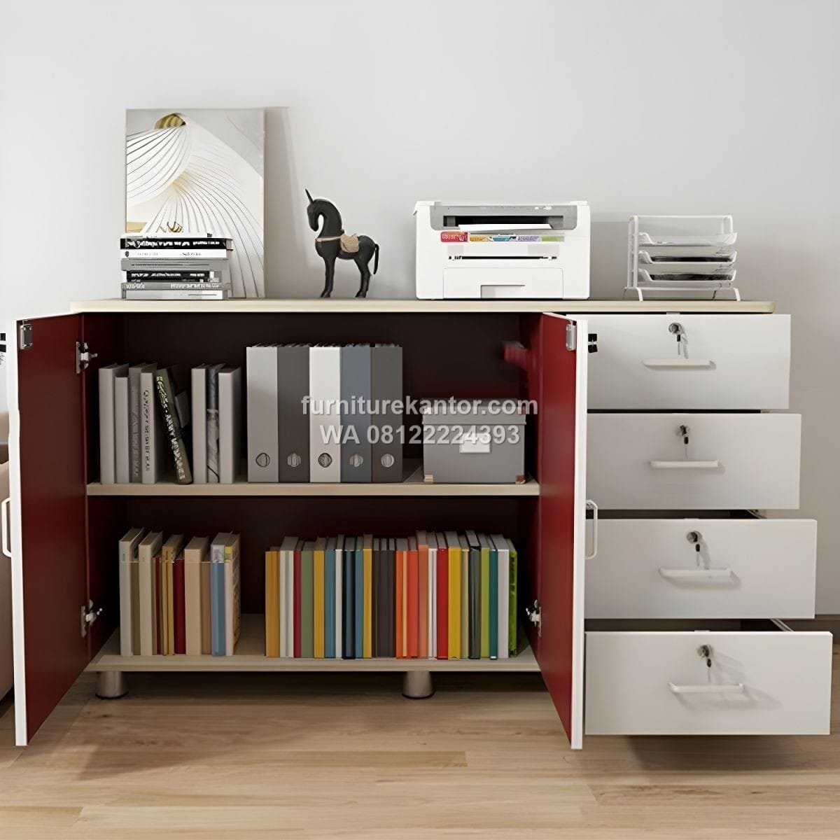 Lemari Arsip Credenza Tampilan Elegan Cocok untuk Kantor Modern - Image 4