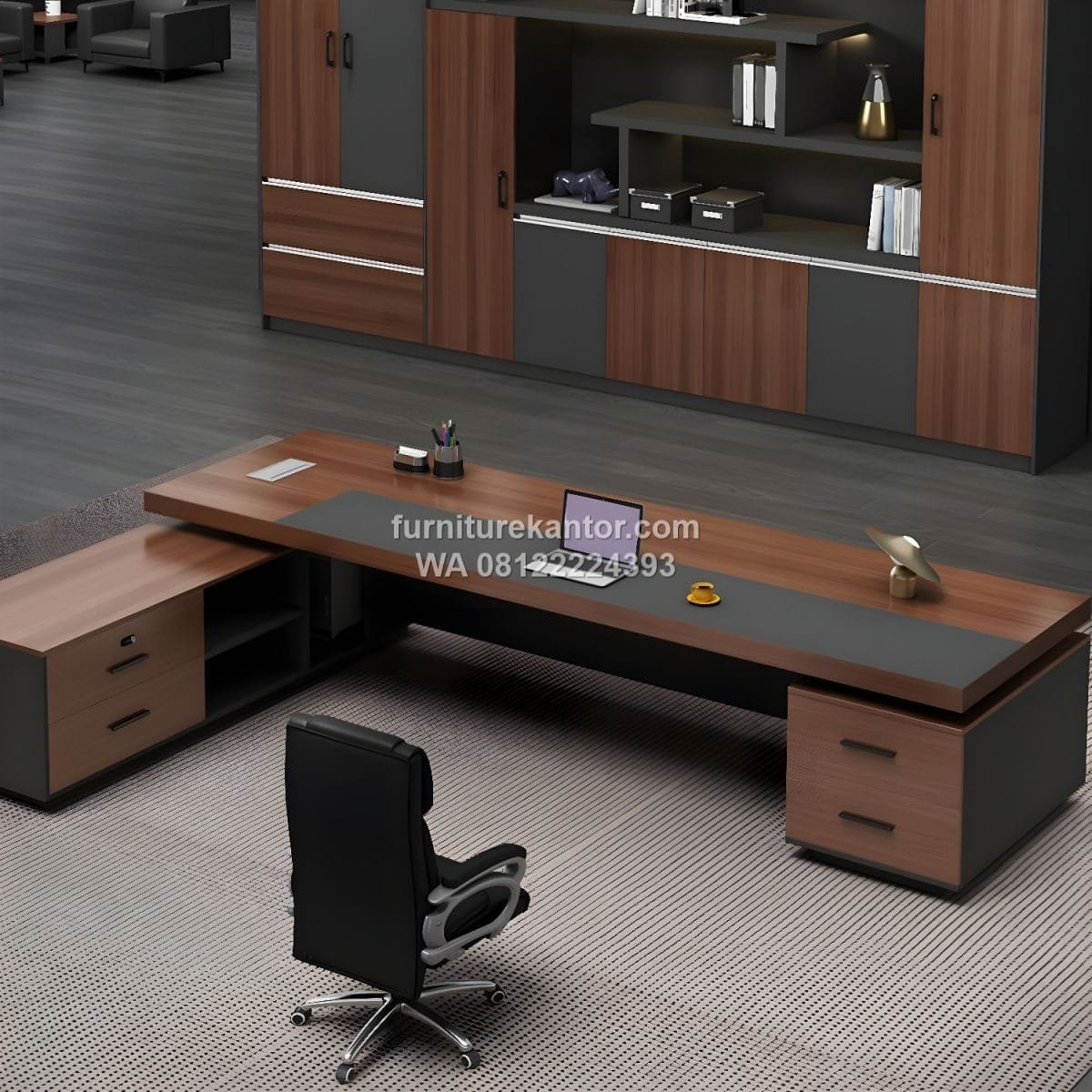 Meja Direktur Desain Ergonomis Untuk Kantor Modern - Image 4