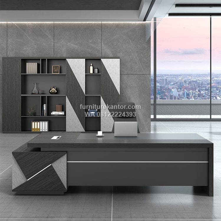 Meja Direktur Executive Dengan Storage Samping Premium - Image 4