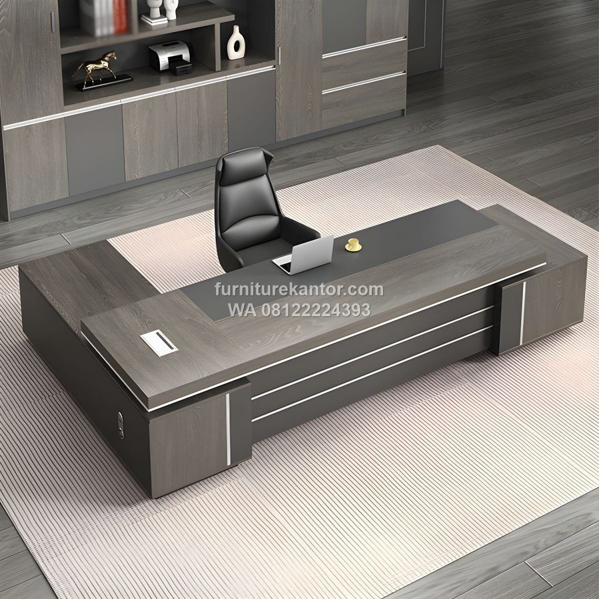 Meja Direktur Executive Desain Mewah L Shape - Image 2