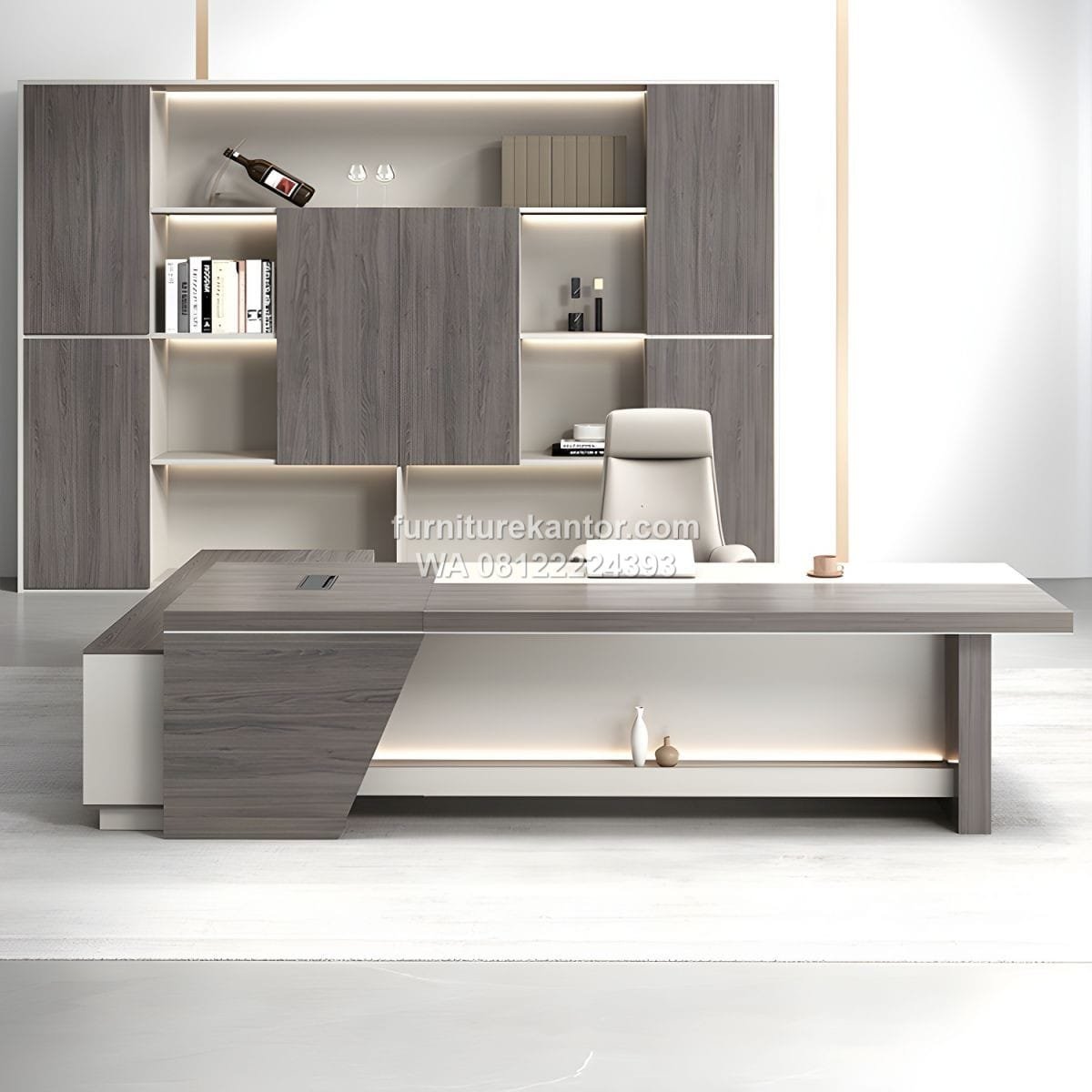 Meja Direktur Executive HPL Premium Desain L Shape - Image 2