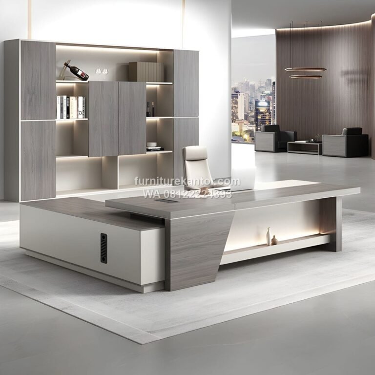Meja Direktur Executive HPL Premium Desain L Shape