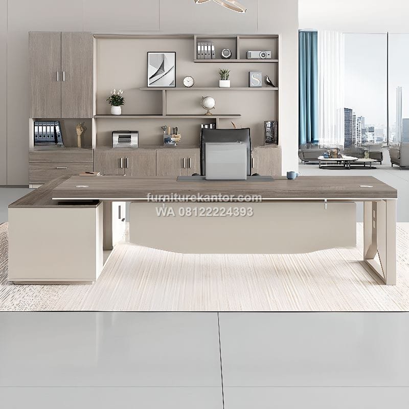Meja Direktur Executive Model Sudut Minimalis Premium - Image 2