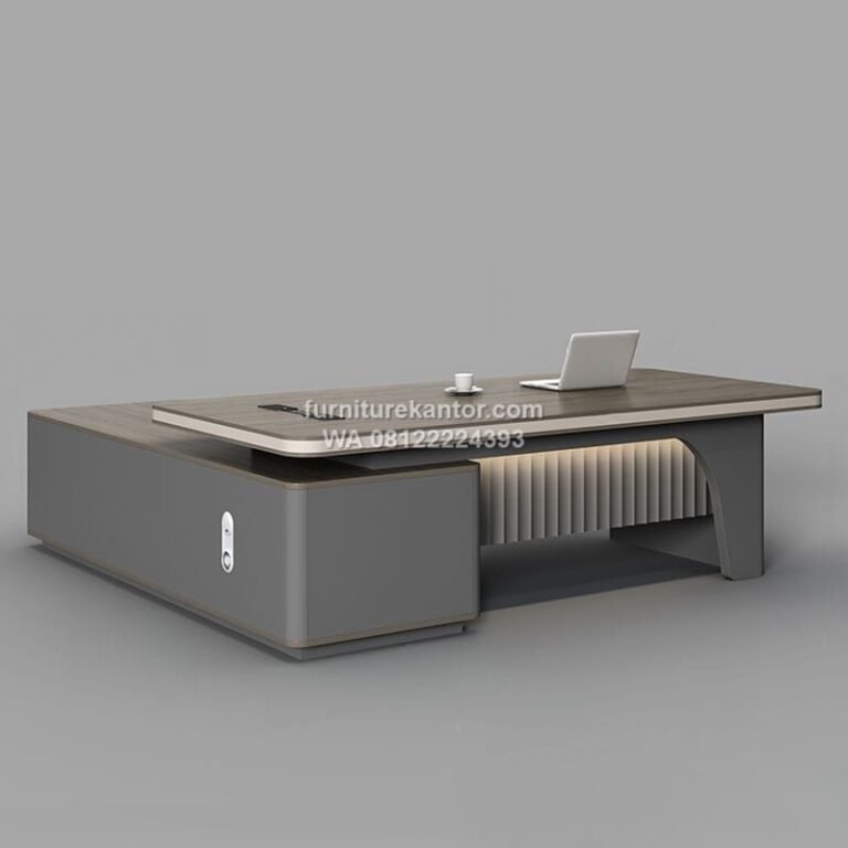 Meja Direktur Kantor Desain Futuristik Minimalis Premium