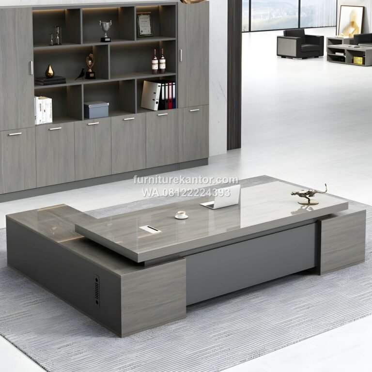 Meja Direktur Kantor Finishing HPL Glossy Mewah
