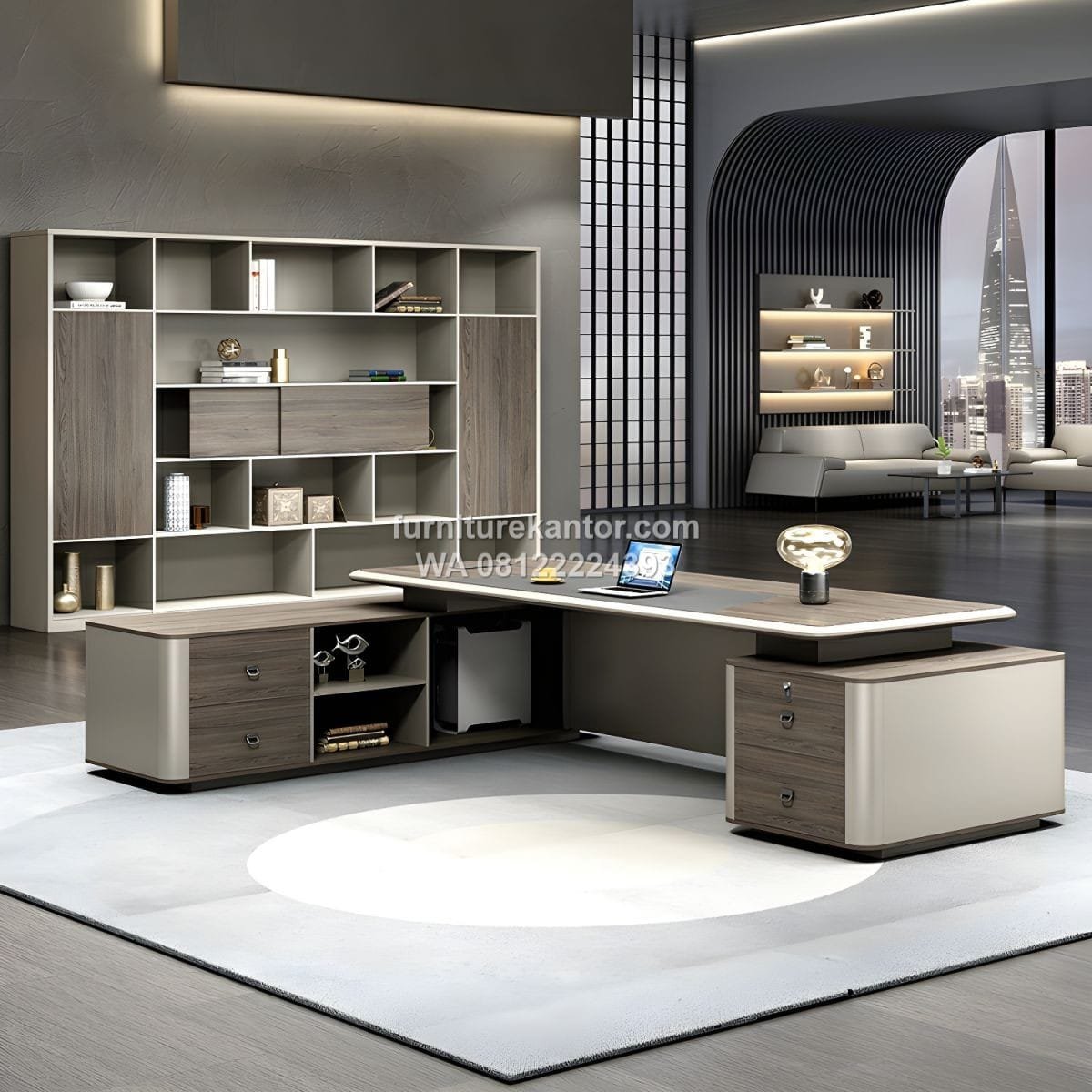 Meja Direktur Kantor Luxury Finishing Premium HPL - Image 4
