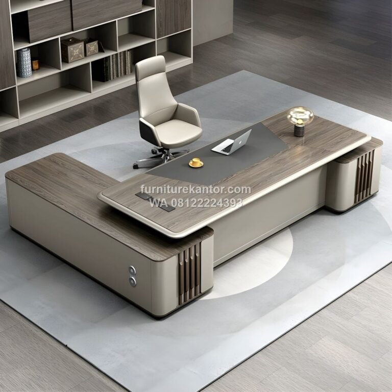 Meja Direktur Kantor Luxury Finishing Premium HPL
