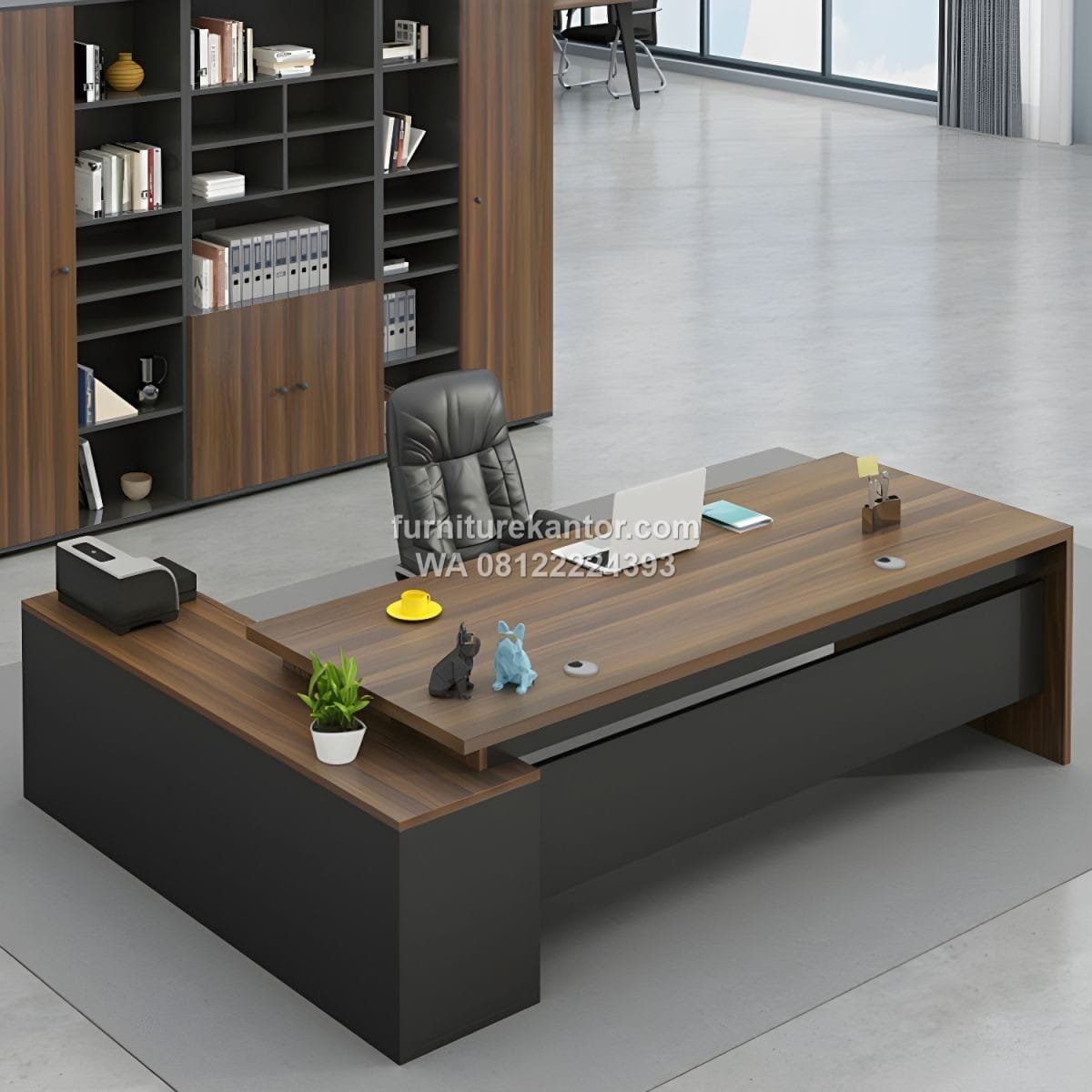 Meja Direktur Minimalis Modern L Shape Terbaru - Image 2