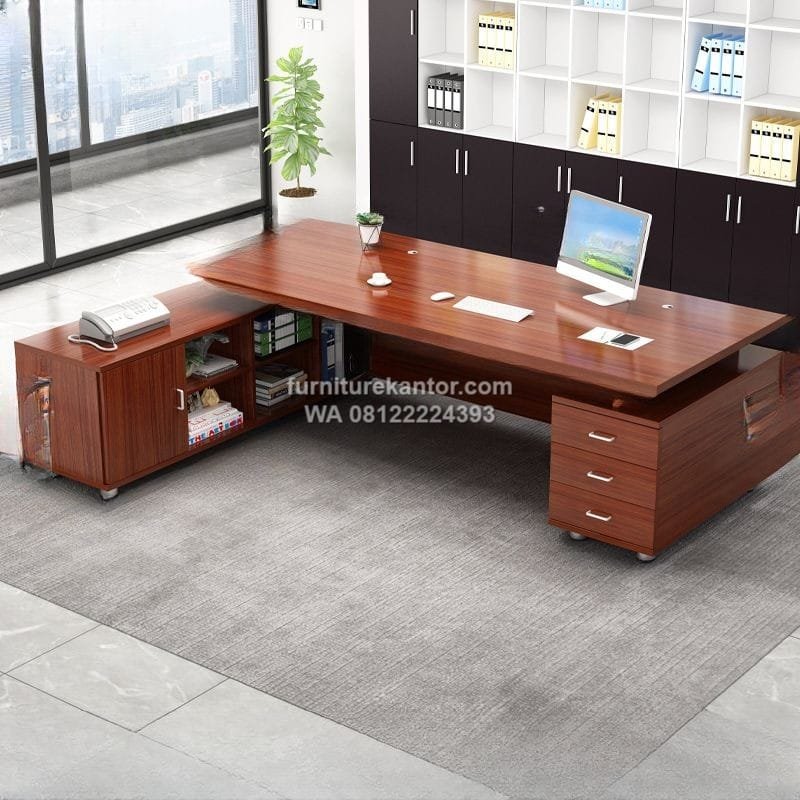 Meja Direktur Minimalis Ruang Eksekutif Modern Premium - Image 2