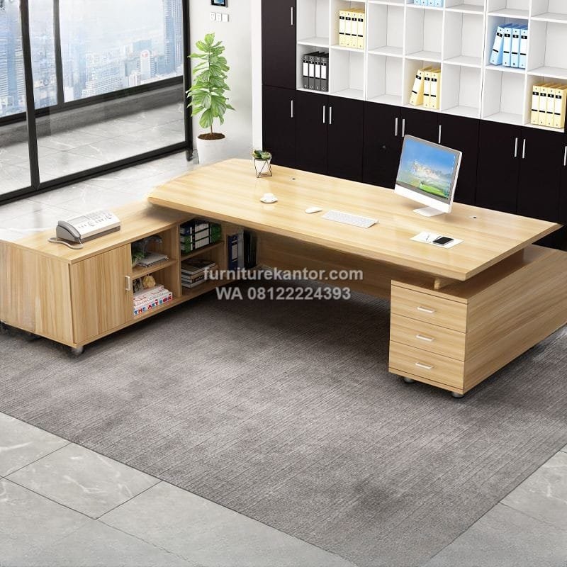 Meja Direktur Minimalis Ruang Eksekutif Modern Premium - Image 3