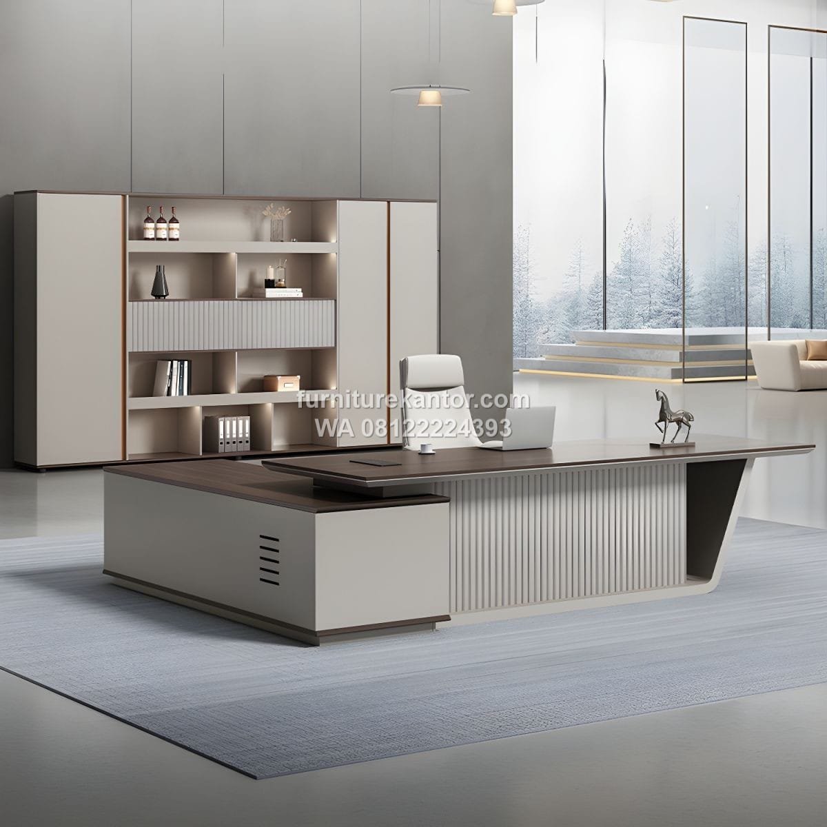 Meja Direktur Modern Elegan Premium L Shape - Image 2
