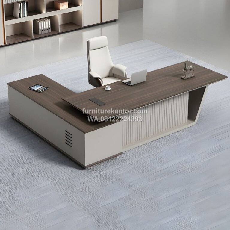 Meja Direktur Modern Elegan Premium L Shape