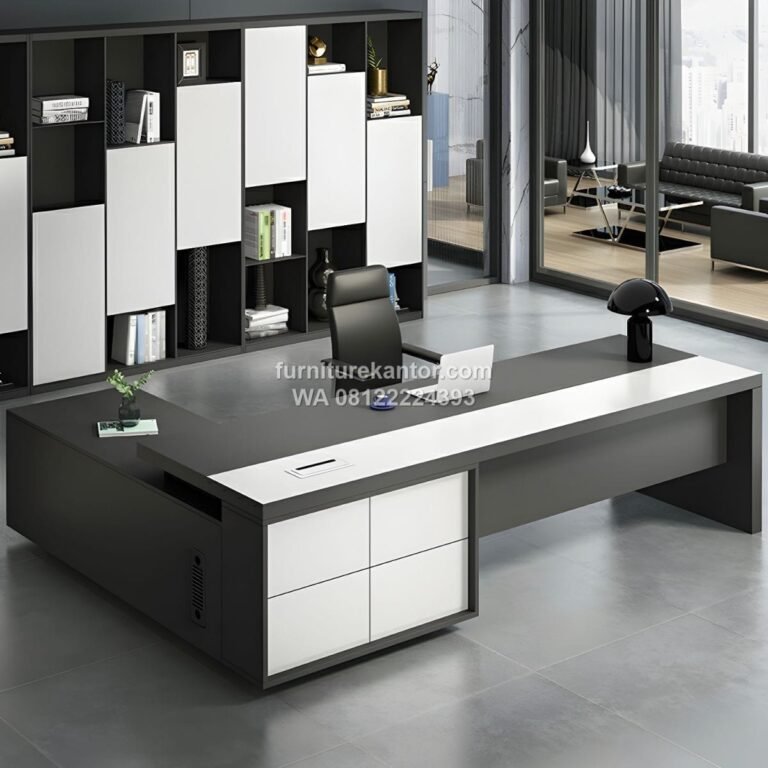 Meja Direktur Modern Minimalis Finishing HPL Berkualitas
