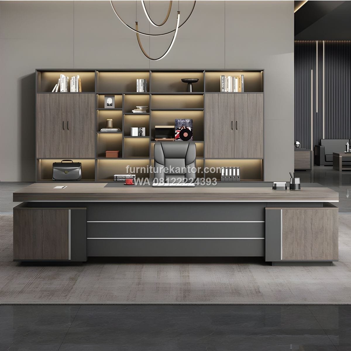Meja Direktur Premium Finishing HPL Model L Shape - Image 2