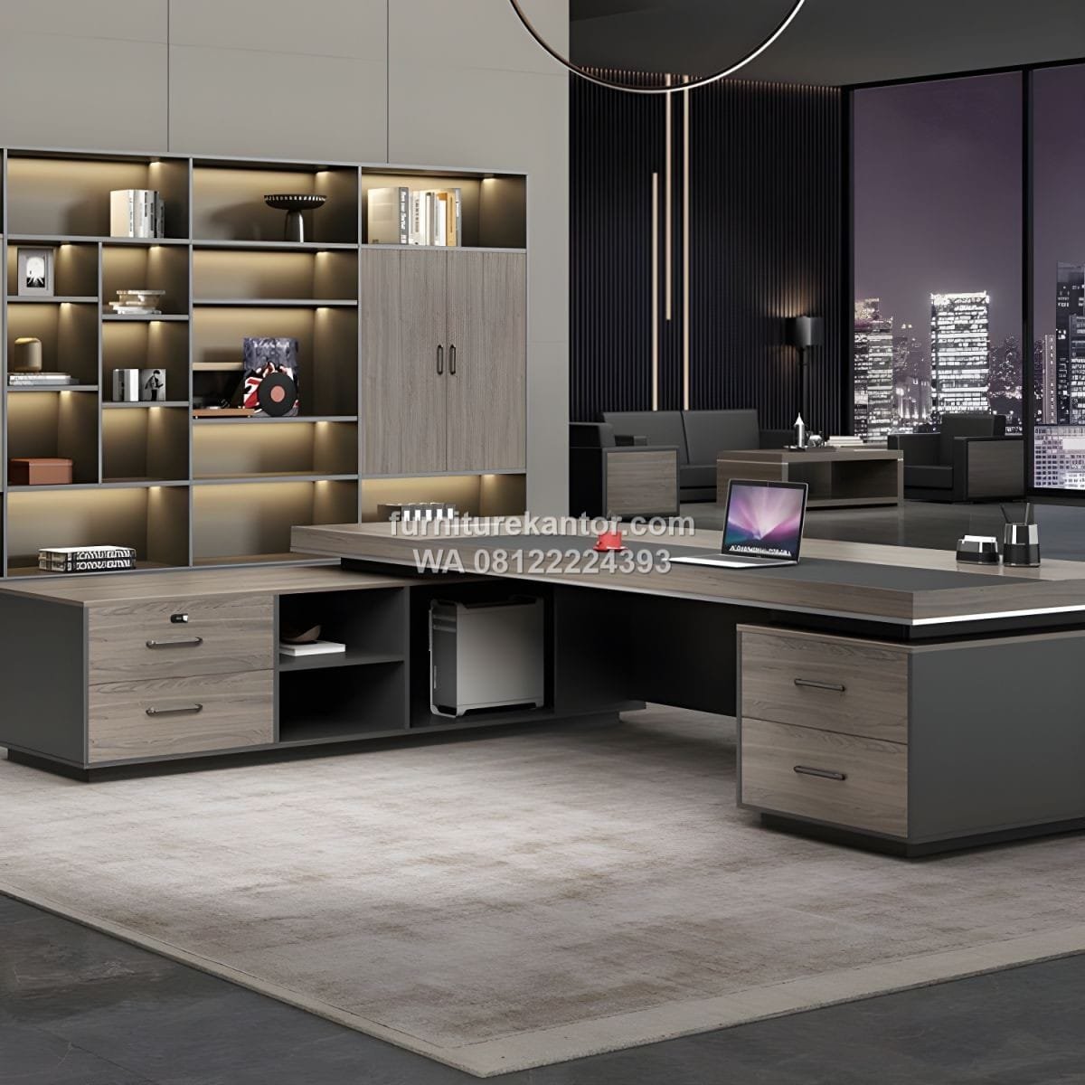 Meja Direktur Premium Finishing HPL Model L Shape - Image 3