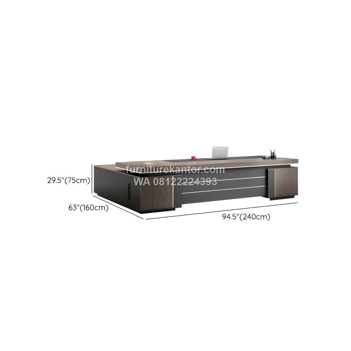 Meja Direktur Premium Finishing HPL Model L Shape - Image 4
