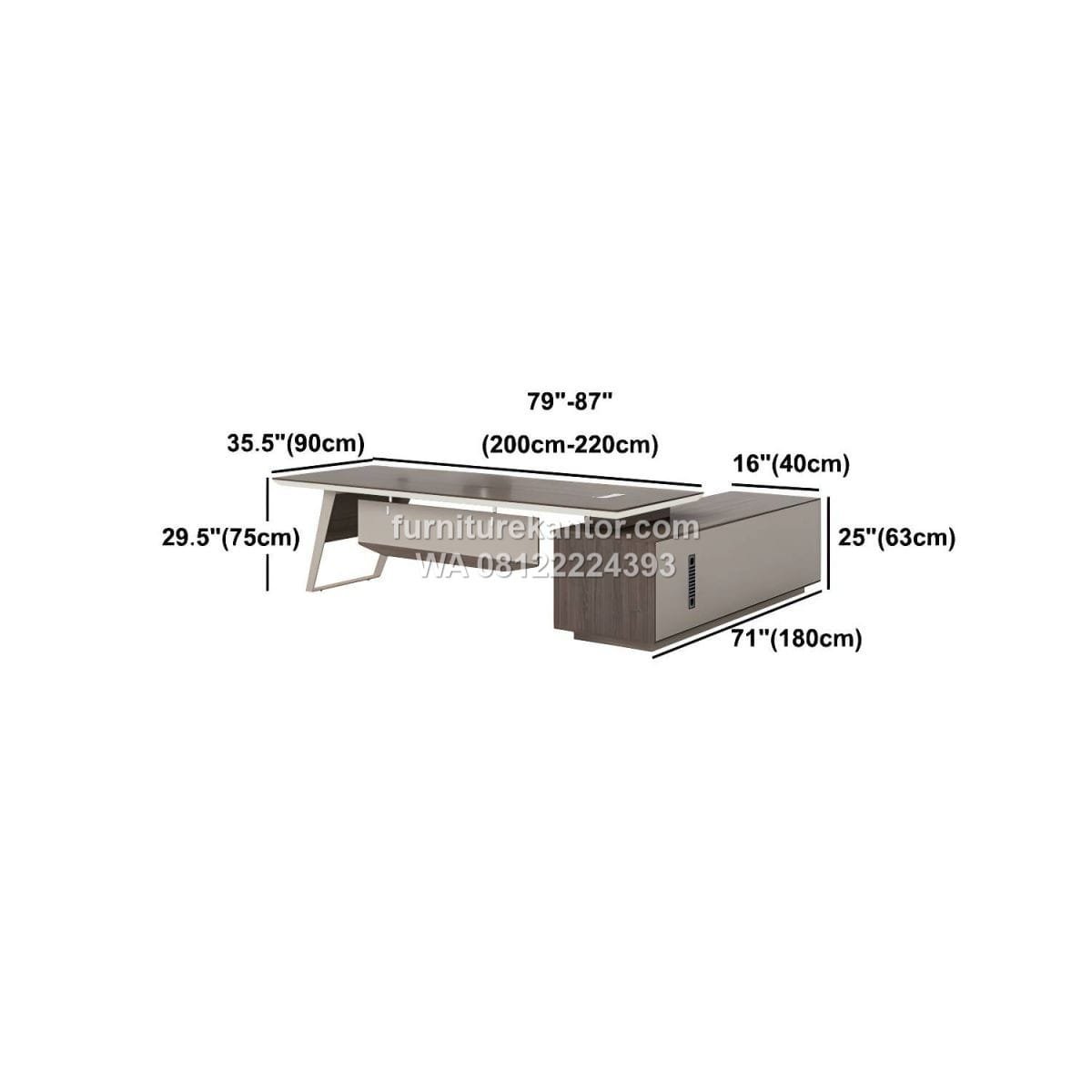 Meja Direktur Ruang Kerja Minimalis Elegan Premium - Image 4
