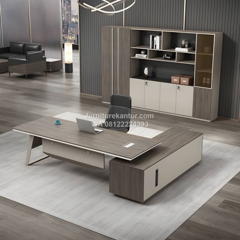 Meja Direktur Ruang Kerja Minimalis Elegan Premium
