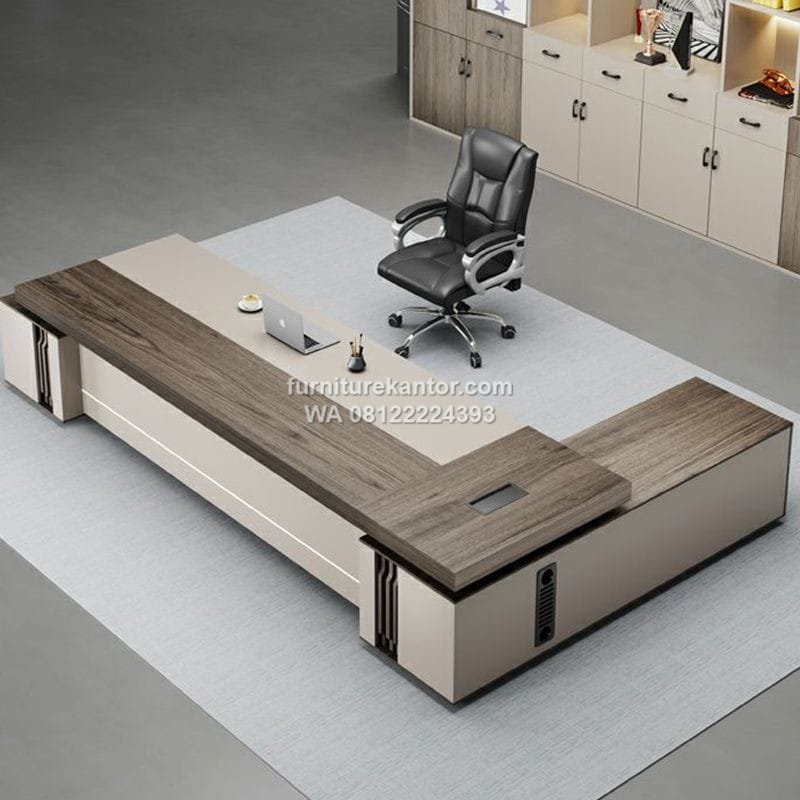 Meja Kantor Direktur Premium Gaya Contemporary Minimalis Elegan - Image 3