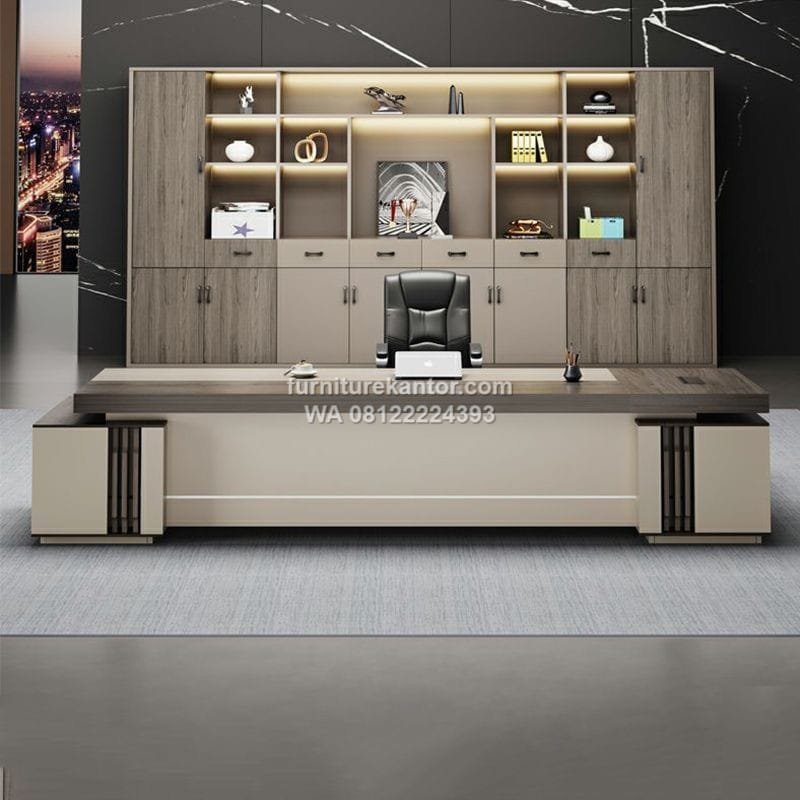 Meja Kantor Direktur Premium Gaya Contemporary Minimalis Elegan - Image 2