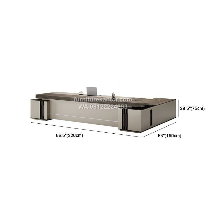 Meja Kantor Direktur Premium Gaya Contemporary Minimalis Elegan - Image 4