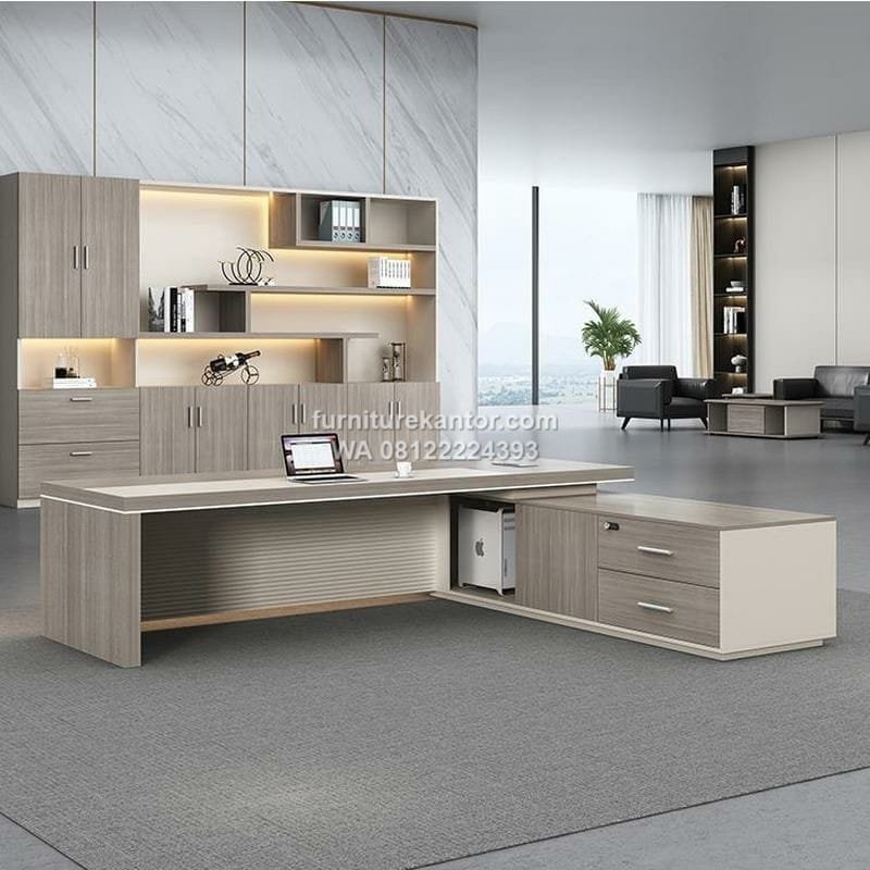 Meja Kerja Direktur Pimpinan Finishing HPL Premium - Image 2